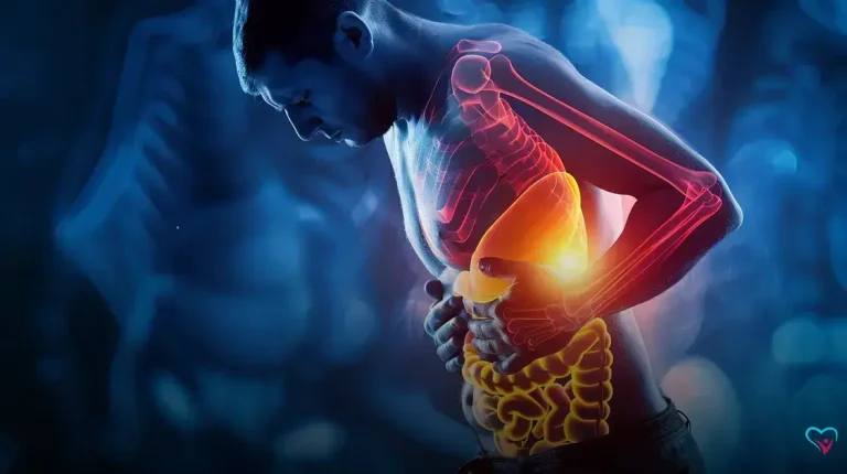 dores no lado direito da barriga